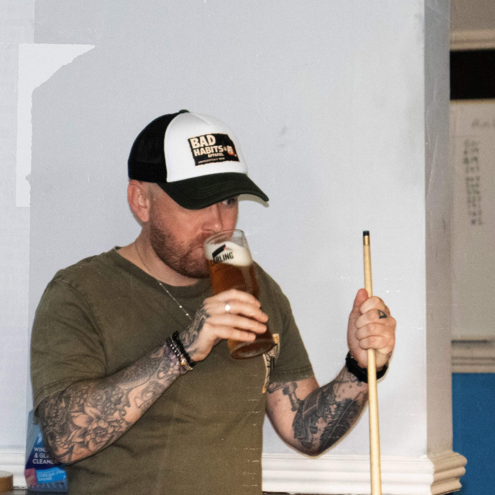 "Full Send Lid" - Black/ Dark Olive - Bad Habits Apparel