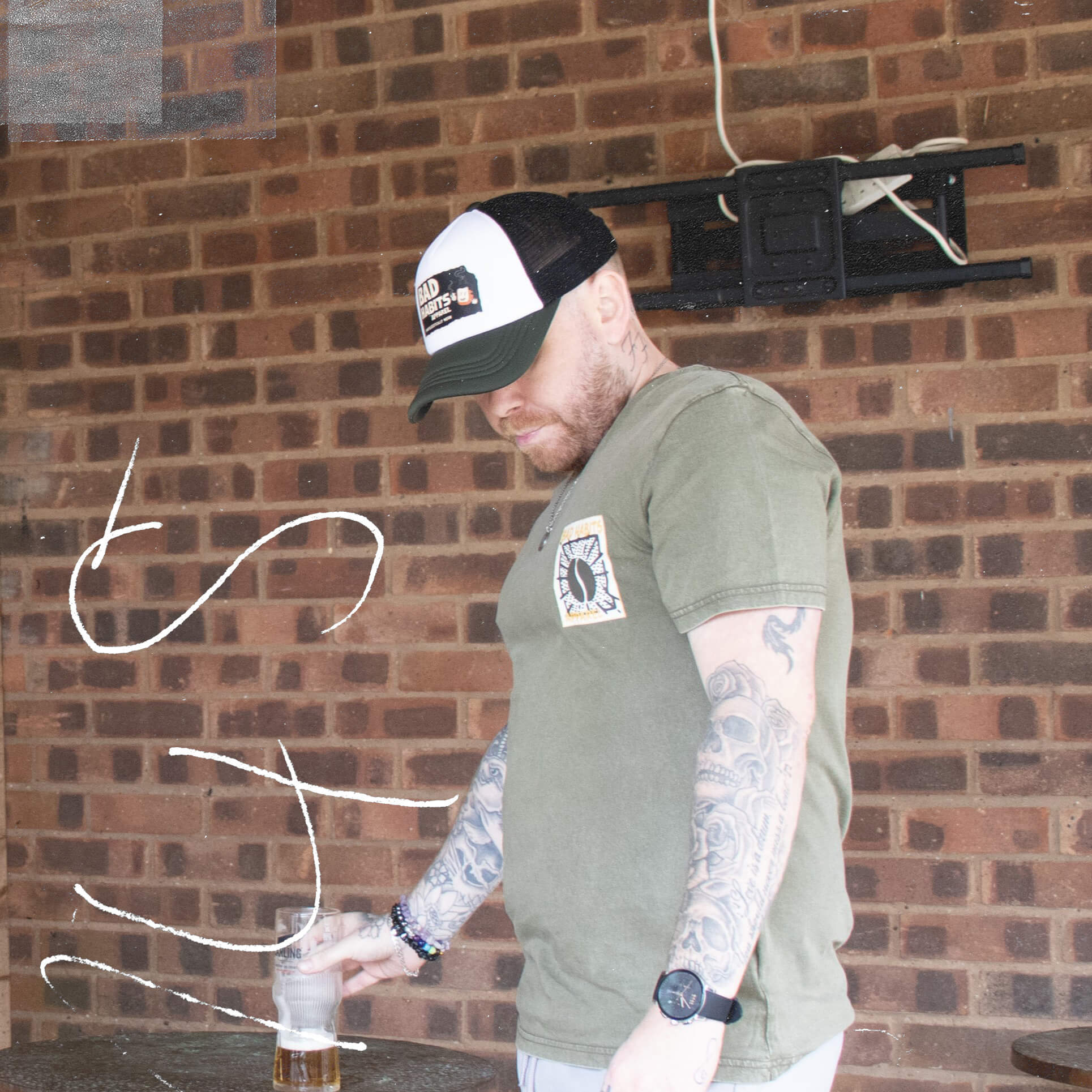 "Full Send Lid" - Black/ Dark Olive - Bad Habits Apparel