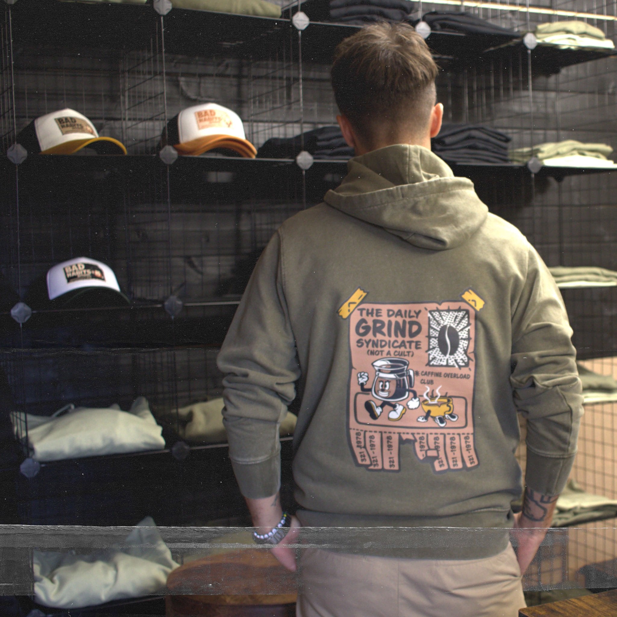 "The Daily Grind" Hoodie - Bad Habits Apparel